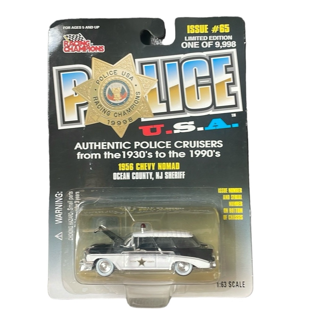 Racing Champion Police USA 1956 Chevy Nomad Impala Ocean County NJ Sheriff #65